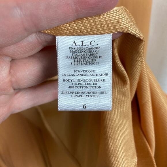 A.L.C. Clay Orange Beige Paxton Blazer Jacket Sz.6 NWT - Picture 14 of 15